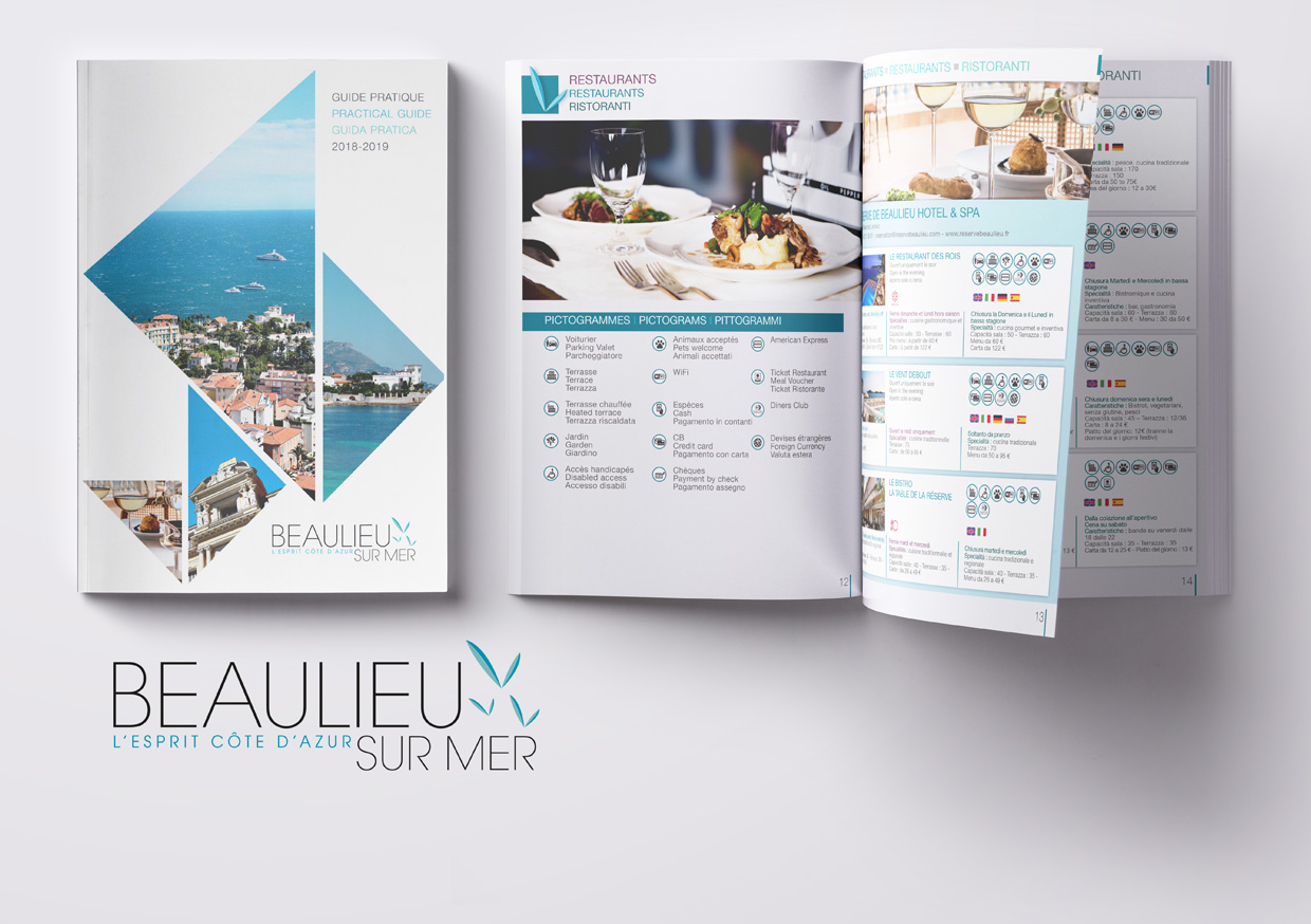Brochure touristique Beaulieu sur Mer Print Design