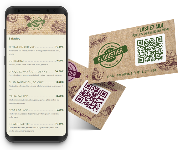 QR Code carte digitales restaurant et plus