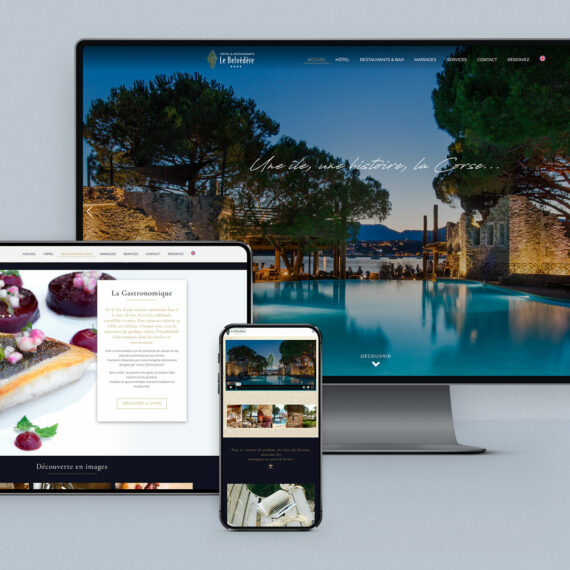 Création Site Web Hoôtel et Restaurants de luxe en Corse