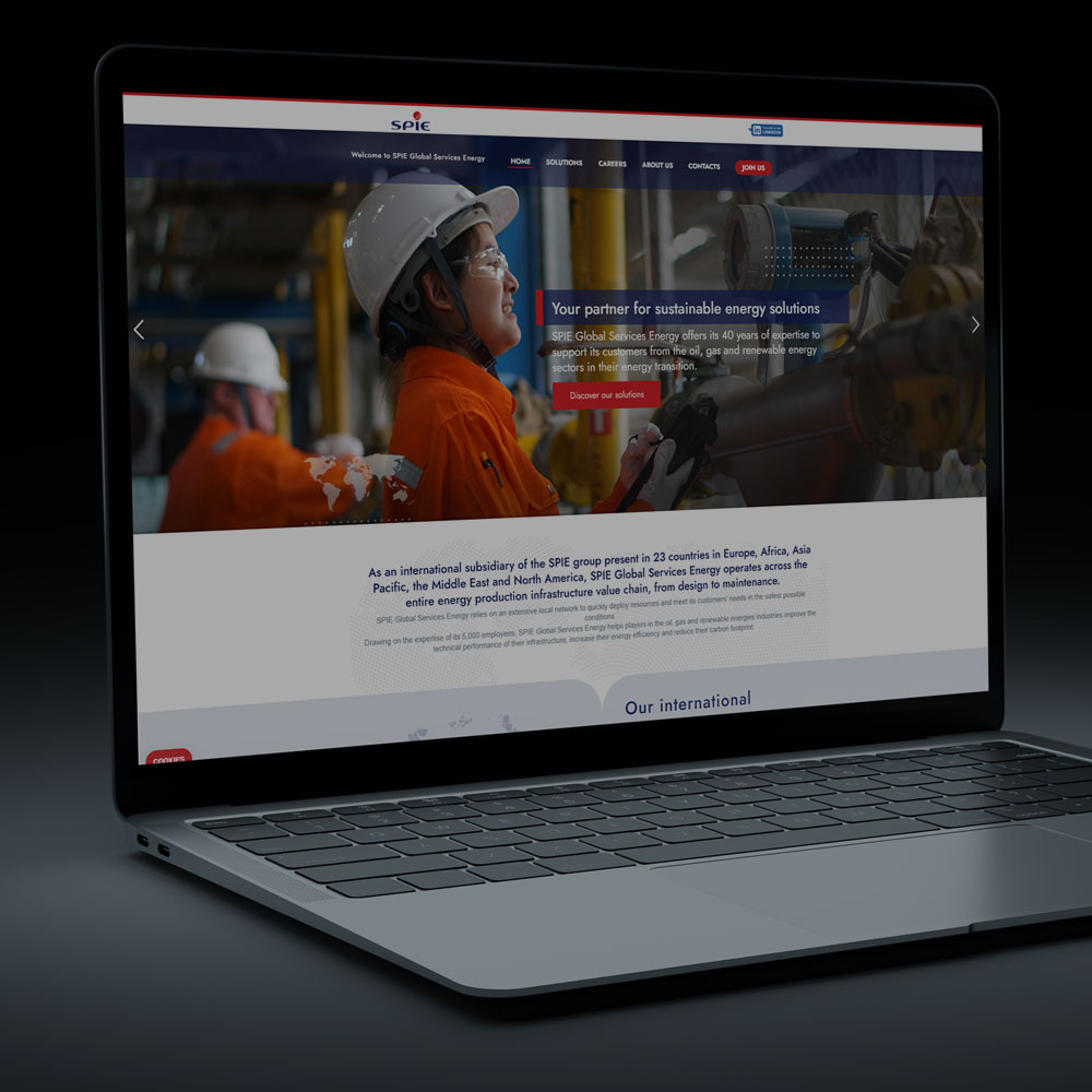 SPIE GSE Webdesign, Design Graphique, Iconographie Industrie Energies